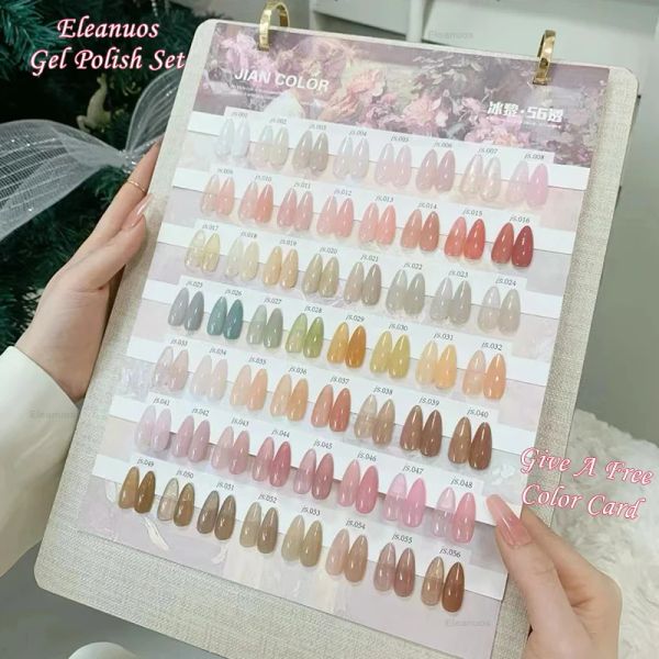 Kits Eleanuos Nouveau vernis à ongles Gel Gel 56 Couleurs Gel Gel Polie topon