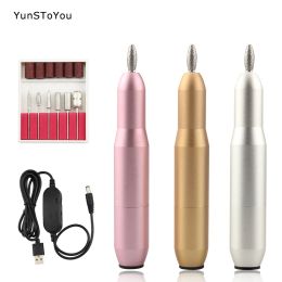 Kits Electric Nail Drill Hine 20000 RPM Manucure Hine Set USB Portable Nail Fort Nail Forting For Manucure Gel Polonteur Pédicure Outils