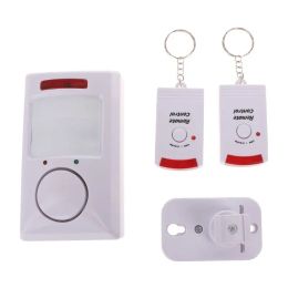 Kits de chien électronique portable 105 dB de détecteur de mouvement pir infrarouge antitheft détecteur de mouvement de sécurité du système d'alarme de sécurité + 2 suite