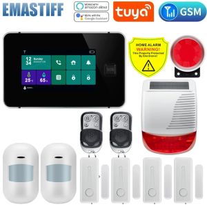 Kits Emastiff W8B G60 WiFi Alarm System voor Home Inbreker Security 433MHz WiFi GSM Alarm Wireless Tuya Smart House App Control