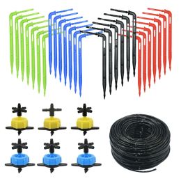 Kits émetteur 2L 4L 8L goutteur Micro Irrigation 1/2/4 voies flèche compte-gouttes connecteur séparateur d'eau croisé pour pots de fleurs de serre