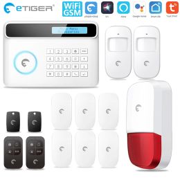 Kits Etiger S4 plus Tuya Smart WiFi / GSM Détecteur de mouvement de sécurité Home Smart Outdoor Strobe Sirren