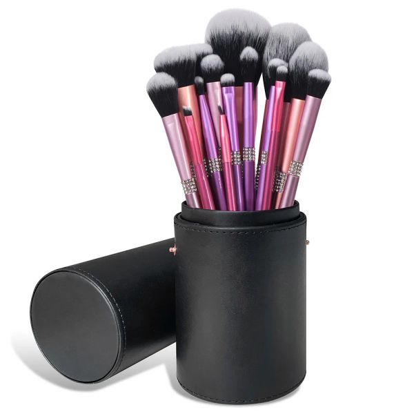 Kits Collection de cosmétiques faciaux féminins 20cm PU SMP15063 5cm Makeup Brush Mixing Tools Authentic 15pcs Custom Logo Advanced Synthetic