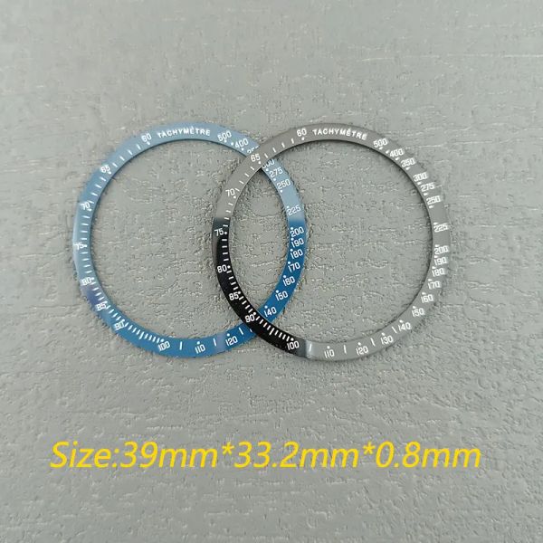 Kits Cerámica plana Bisel 39 mm*33.2 mm Inserto no luminoso Case de reloj Reprazamiento del anillo de accesorios de reloj