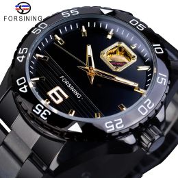 Kits ForsiNing 2019 Mécanique Mens Wristwatch Fashion Creative Dial Hor Clock Black Inoxydless Steel Nouvelle Arrivée Business Male Watch