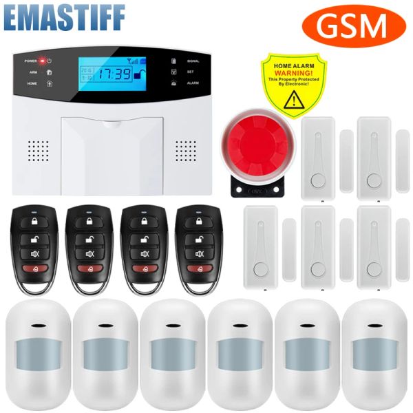 Kits G2B Wired Wireless GSM Home ladrón de ladrones Sistema de alarma de seguridad 433MHz Soporte M2B Intercomitacos de lengua de voz rusa en español Inglés