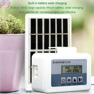 Kits Garden Intelligent automatisch besproeiingsapparaat Zonne-energie Opladen Potplanten Druppelirrigatie Waterpomp Timer Systeemtiming