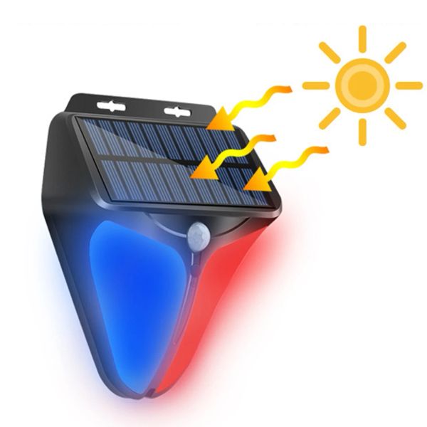 Kits jardin lampe de sécurité stroboscope stroboscope léger solaire décibels