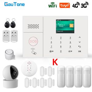 Kits Gautone 3G 4G Wireless Alarm System WiFi Home Security System met IP -cameratrookdetector Ondersteuning Alexa Tuya Smart Life