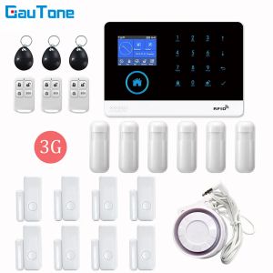 Kits Gautone PG103 WiFi 3G GPRS Home ladrón Home Security Sistema de alarma inalámbrica Aplicación Control remoto para iOS y Android