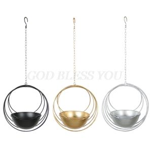 Kits Geometrische Metalen Ijzer Plant Hanger Opknoping Mand Plafond Planter Bloempot Houder Tuin Balkon Decoratie Drop Shipping