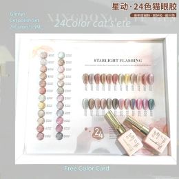 Kits Glenys 2023 Nouveau Crystal de sable de glace super gris non gris 24 Color Cat Eye Costume UV LED SEMI-PERMERNE GEL IMMERSION GEL RISON