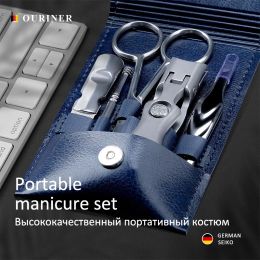 Kits Hoogwaardige draagbare manicureset Pedicureset Roestvrijstalen nagelknipper Gereedschap Reisnagelschaar Set Idee Cadeau