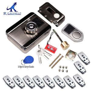 Kits Home Smart Lock Office Lock sans clé Porte de sécurité Anti-copie Berrouille de puce de haute qualité Support de verrouillage de haute qualité AA Batterie Swipe Carte Lock