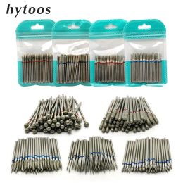 Kits HytoOS 50 stks diamant nagelboor bit 3/32 "elektrische nagelbooraccessoires Rotary Cuticle Clean Burr Manicure Cutter Nail Mills