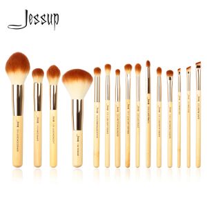 Kits Jessup Beauty 15pcs Bamboo Professional Makeup Brushes Brushes Set Tools Tools Kit Foundation Powder Cosmetics