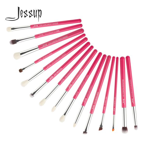 Kits Jessup Brush Professional Makeup Makeup Brush Set 15pcs RoseCarmine NatureLynthetic Haireyebrow Lineur Shadeder Kit Cosmetic T197