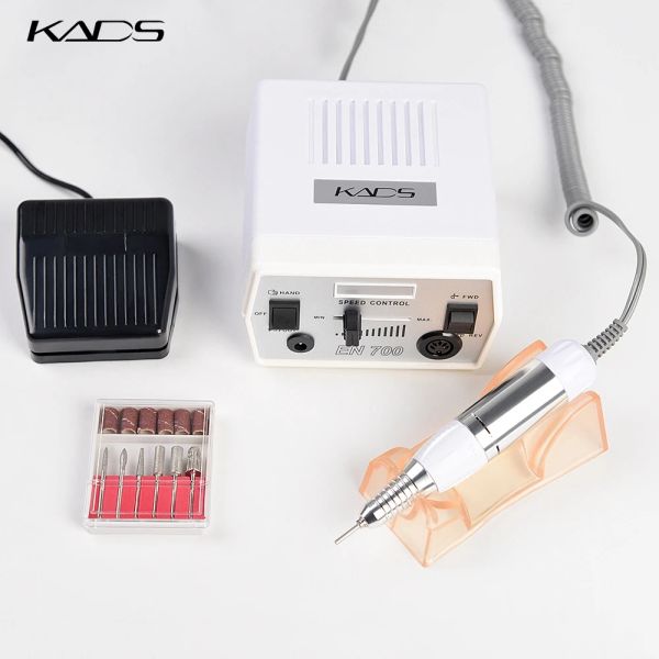 Kits kads 30000 rpm Taladro de uñas eléctrico Cutter de molinera de altura Manicura Aparato Hine puntas de uñas Archivo de pedicura con pedal