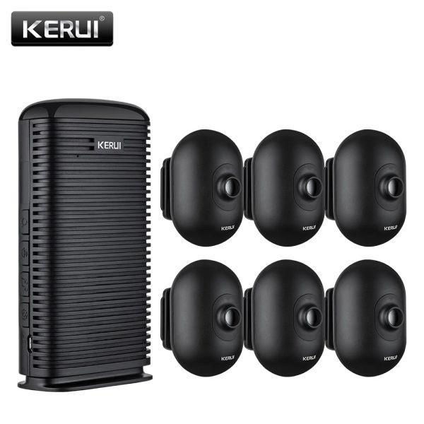 Kits Kerui Alarma de movimiento Inalámbrico Alarma impermeable Pir Motion Sensor Detector de la entrada Garaje AL ALMA ALMA DE ALMA Campana de la puerta