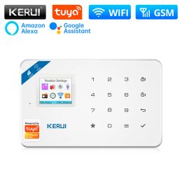 Kits Kerui W181 Panneau d'alarme Wifi WiFi GSM Système d'alarme Secutrity Home travaillant avec Tuya Smart Alexa