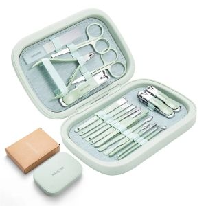 Kits Manucure Set Nail Clippers Cutter Tools Kits Pédicure Care Set Glass Nail fichier de ongles Ciseaux Nail