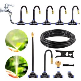 Kits système de brumisation pour l'irrigation du jardin de la pelouse, pulvérisateur d'atomisation universel réglable, Kit de 10/20M, Tube OD8mm, monsieur d'eau de jardin