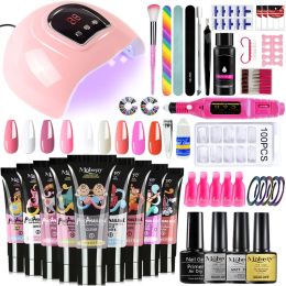 Kits Mobray Nail Gel Set UV LED LAMPE FULL MANICURE SET VERNIS SEMI PERMIENNE EXTENSION EXTENSION KIT NOT SET POUR LE TOIT