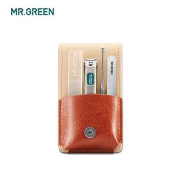 Kits Mr.Green Manucure Set Professional en acier inoxydable Clippers Noney Oreer Ear Spoon File