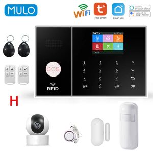 Kits Sistema de alarma WiFi Mulo GSM para casa Home Home Business Sistema de seguridad inalámbrica con control remoto PIR y Sensor Sensor