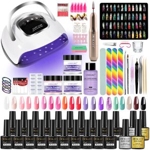 Kits Nail Ensemble de poudre en acrylique pour extension MANICURE MANICE D'OUTIL TOUILLE DE LIQUIDE DE POWDER ACRYLI