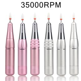 Kits de taladro de uñas Hine 35000 Rpm manicura eléctrica Hine Usb portátil taladro de uñas pluma para manicura Gel fresado juego de herramientas de salón de uñas