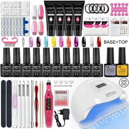 Kits Kit Nail Kit 54 / 36W Sécheur de lampe à ongles LED UV 10/4 Couleurs UV Gel Round de vernis à ongles Manucure Tools Art Tool