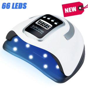 Kits Nagellamp LED UV -lamp voor nagels 66 LEDE NAIL DROY LAMP VOOR MANICURE MET SMART SENSOR NAIL POOBER Cabine Manicure Machine