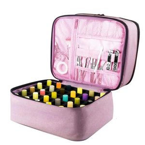 Kits Nagellak Tas Dubbellaags Nagelgereedschap Organisatoren Voor 30 Flessen Nagelvoorraad Houder Tas Voor Manicure Set Make-up Container tas