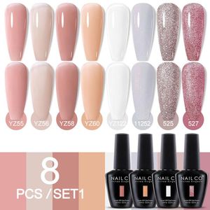 Kits Nailco Nail Gel Polish 8pcs Set Nail Art Art Spring Summer Summer Semi Permanent Varnis