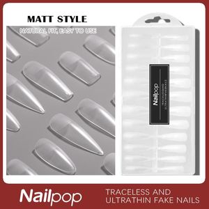 Kits Nailpop 576/600 pièces presse sur ongles conseils pour Extension cercueil ongles artificiels avec conception couverture complète pointe d'ongle Kit d'ongles en acrylique