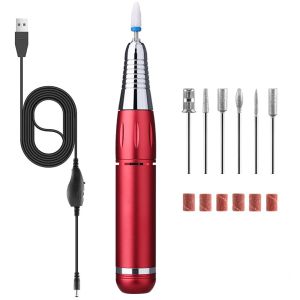 Kits New Electric Elect Nail Derg Kit Nail File Hine for Acrylics Gel Nails Manucures Ponçage et polissage avec 6 bits de forage à ongles