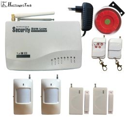 Kits Nieuwe Huiilingyitech Home Alarm System Draadloos GSM Home Security System Doorpir Infrared Detector 433MHz Alarm Home Burglar Kit