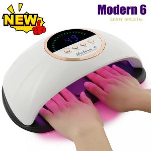 Kits nieuwe modern6 UV LED -lamp nageldroger zonlicht timer 10/30/60S grote ruimte tweekleed lamp professionele manicure gereedschap