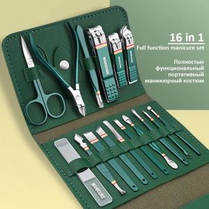 Kits Nieuwe Regenboog 1216pcs Nagelsnijder Set Roestvrijstalen Nagelknipper Set Met Opvouwbare Tas Manicure Schaar Make-up Beauty tool