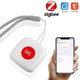 Kits New Tuya Smart Life Zigbee SOS Bouton d'urgence OneKey Alarme pour les personnes âgées compatibles avec Tuya Zigbee Gateway