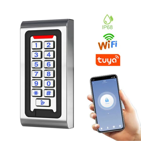 Kits New WiFi Tuya App IP68 Employofroping Metal Keypad RFID Carte Contrôle d'accès à la porte Halon