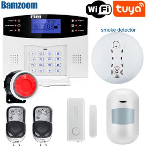 Kits más recién inalámbrico Securencia para el hogar Tuya Wifi GSM SIM En Ru es Smart Alarm Alarm System Control remoto Control remoto