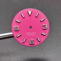 Kits NH35 Emaille Dial Pink Blue 369 Strikken nagelriem C3 Green Luminous voor SKX007 NH35/36 Movement Watch Mod Accessoires S