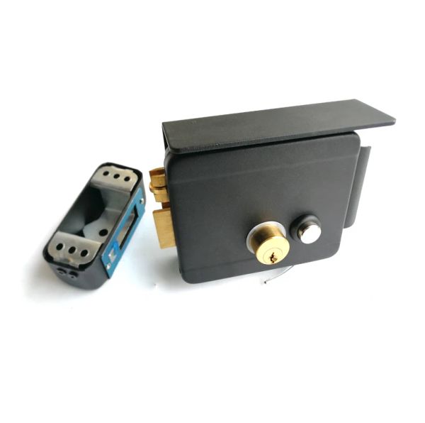 Kits Bloqueo de puerta de puerta electrónica eléctrica al aire libre para el sistema de seguridad de entrada de acceso al intercomunicador de puerta con perilla de emergencia