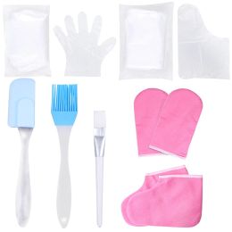 Kits de paraffine chaussettes gants cire à main pied spa exfoliant couverture de bain de gommage hydratant les revêtements de traitement de mit