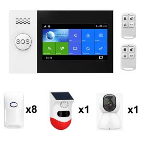 Kits PG107 Tuya Wireless WiFi GSM Home Inbreker alarmsysteem DIY Aangepast De 433 MHz Accessoires PIR Motion Sensor Indoor Camera