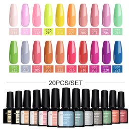 Kits Phoenixy 20/10 kleuren gel nagellakset semi permanente uv gel verniskit soak off nagelgels zonder lamp 8ml gel Poolse kit