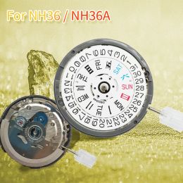 Kits Premium Automatic Movement NH36 / NH36A Date mécanique d'auto-ouest à 3,8 Date / jour rapide Réglage des remplacements de montre japonaise