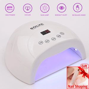 Kits Lampe à ongles portable professionnelle 48W Sécheur à ongles LED UV pour guérison Gel Polon avec capteur intelligent Manucure Séchante à ongles Lampe à séchage rapide